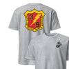 3rd Battalion 9th Marines Back Print T-Shirt - HEATHER GREY