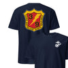 3rd Battalion 9th Marines Back Print T-Shirt - NAVY