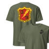 3rd Battalion 9th Marines Back Print T-Shirt - OD GREEN
