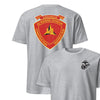 3rd Combat Engineer Battalion Back Print T-Shirt - HEATHER GREY