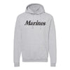 Marine Script Hoodie - HEATHER GREY