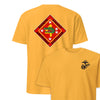 4th Assault Amphibian Battalion Back Print T-Shirt - GOLD