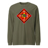 4th Assault Amphibian Battalion Long Sleeve T-Shirt - OD GREEN