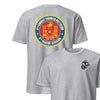 4th Combat Engineer Battalion Back Print T-Shirt - HEATHER GREY