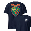4th Tank Battalion Back Print T-Shirt - NAVY
