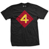 4th Division Vintage T-Shirt - Black