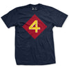 4th Division Vintage T-Shirt - Navy