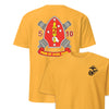 5th Battalion 10th Marines Back Print T-Shirt - GOLD
