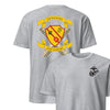 5th Battalion 14th Marines Back Print T-Shirt - HEATHER GREY
