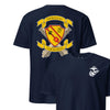 5th Battalion 14th Marines Back Print T-Shirt - NAVY