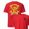 5th Battalion 14th Marines Back Print T-Shirt - RED