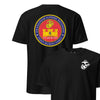 6th Engineer Support Battalion Back Print T-Shirt - BLACK