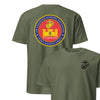 6th Engineer Support Battalion Back Print T-Shirt - OD GREEN