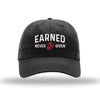 Earned Never Given Unstructured USMC Hat - Black Hat - BLACK