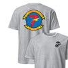 7th Communications Battalion Back Print T-Shirt - HEATHER GREY