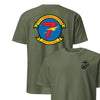 7th Communications Battalion Back Print T-Shirt - OD GREEN