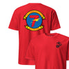 7th Communications Battalion Back Print T-Shirt - RED