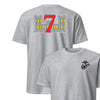 7th Engineer Support Battalion Back Print T-Shirt - HEATHER GREY