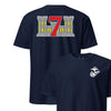7th Engineer Support Battalion Back Print T-Shirt - NAVY