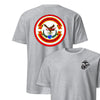 8th Communications Battalion Back Print T-Shirt - HEATHER GREY