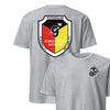 9th Communications Battalion Back Print T-Shirt - HEATHER GREY