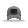 American Flag Blackout PVC Patch Structured Hat - GREY