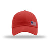 Offset American Flag Flex Patch Structured Hat - RED