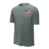 American Flag Performance T-Shirt - CONCRETE HEATHER