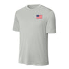 American Flag Performance T-Shirt - SILVER