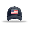 American Flag PVC Patch Structured Hat - NAVY