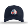 American Flag Shamrock Structured Hat - BLACK