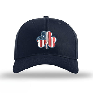 American Flag Shamrock Structured Hat