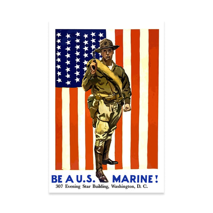 Be A U.S. Marine- Washington DC Poster