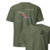 Belleau Wood Battle Map Map T-Shirt - OD GREEN