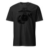 Black Out Eagle Globe & Anchor T-Shirt - BLACK