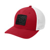 Blackout EGA Square PVC Patch Flexfit Structured Trucker - RED/WHITE
