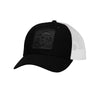 Blackout EGA Square PVC Patch Structured Trucker Hat - BLACK/WHITE
