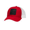 Blackout EGA Square PVC Patch Structured Trucker Hat - RED/WHITE