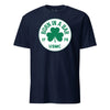 Born in a Bar White Circle T-Shirt - NAVY