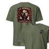 US Marines Bulldog Charge T-Shirt - OD GREEN