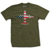 C-130 "Herc" Rivet Flag T-Shirt - OD GREEN