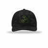 OD Green & Black EGA PVC Patch Camo Structured Trucker - BLACK CAMO/BLACK