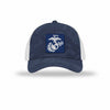Navy & Silver EGA PVC Patch Camo Structured Trucker - NAVY CAMO/WHITE