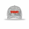 USMC 3D Embroidered Patch Camo Structured Trucker - WHITE CAMO/WHITE