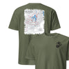 Chosin Reservoir Battle Map Map T-Shirt - OD GREEN