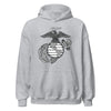 Classic Eagle Globe & Anchor Hoodie - HEATHER GRAY
