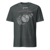 Classic Eagle Globe & Anchor Vintage T-Shirt - CHARCOAL HEATHER