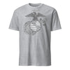 Classic Eagle Globe & Anchor Vintage T-Shirt - HEATHER GREY