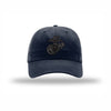 Eagle Globe & Anchor Carbon Fiber Patch Dad Hat - NAVY