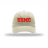 USMC 3D Embroidered Patch Dad Hat - STONE